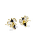 BEE STUD EAR GOLD BLACK YELLOW