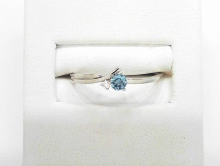 10K BLUE TOPAZ AND DIA TWIST B