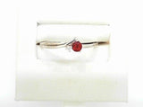 10K WG GARNET & DIAM TWIST BAN