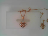 14K RG DIAMOND X PENDANT 0.35
