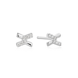 SILVER CROSS CZ STUDS