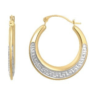 14K HP- 2TN GREEK KEY STM