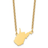 GP WV STATE PENDANT WITH CHAIN