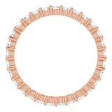 14K Rose 1/2 CTW Natural Diamond Eternity Band Size 4