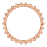 14K Rose Eternity Band Mounting Size 5