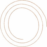 14K Rose .75 mm Rope Chain by the Inch