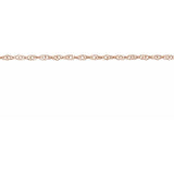 14K Rose .75 mm Rope Chain by the Inch