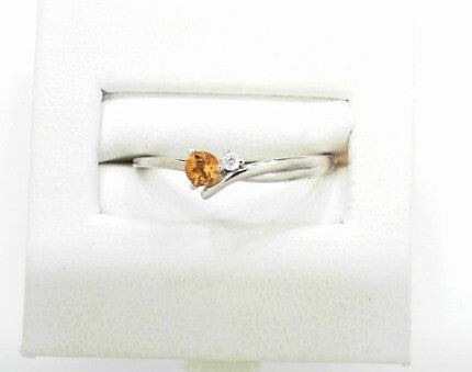 10K CITRINE AND DIA TWIST BAND