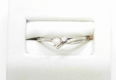 10K PEARL AND DIA TWIST BAND