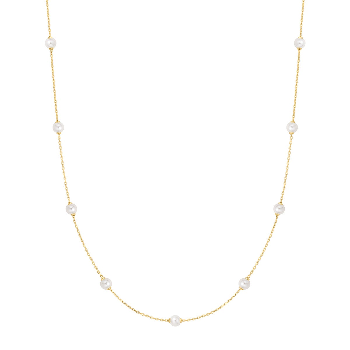 GOLD SHELL PEARL STATION CHAIN