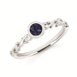 14KW-C CREATED SAPPHIRE RING T
