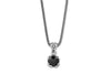 SS 7MM ROUND BLACK SPINEL PEND