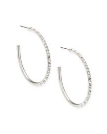 VERONICA HOOP EARRINGS RHODIUM