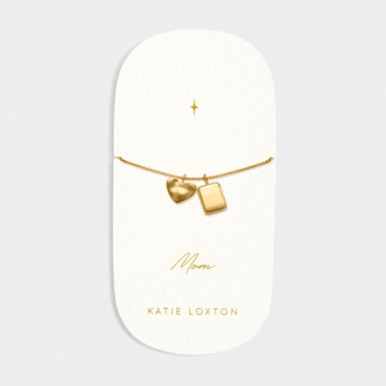 GOLD COATED MOM CHARM BRACELET