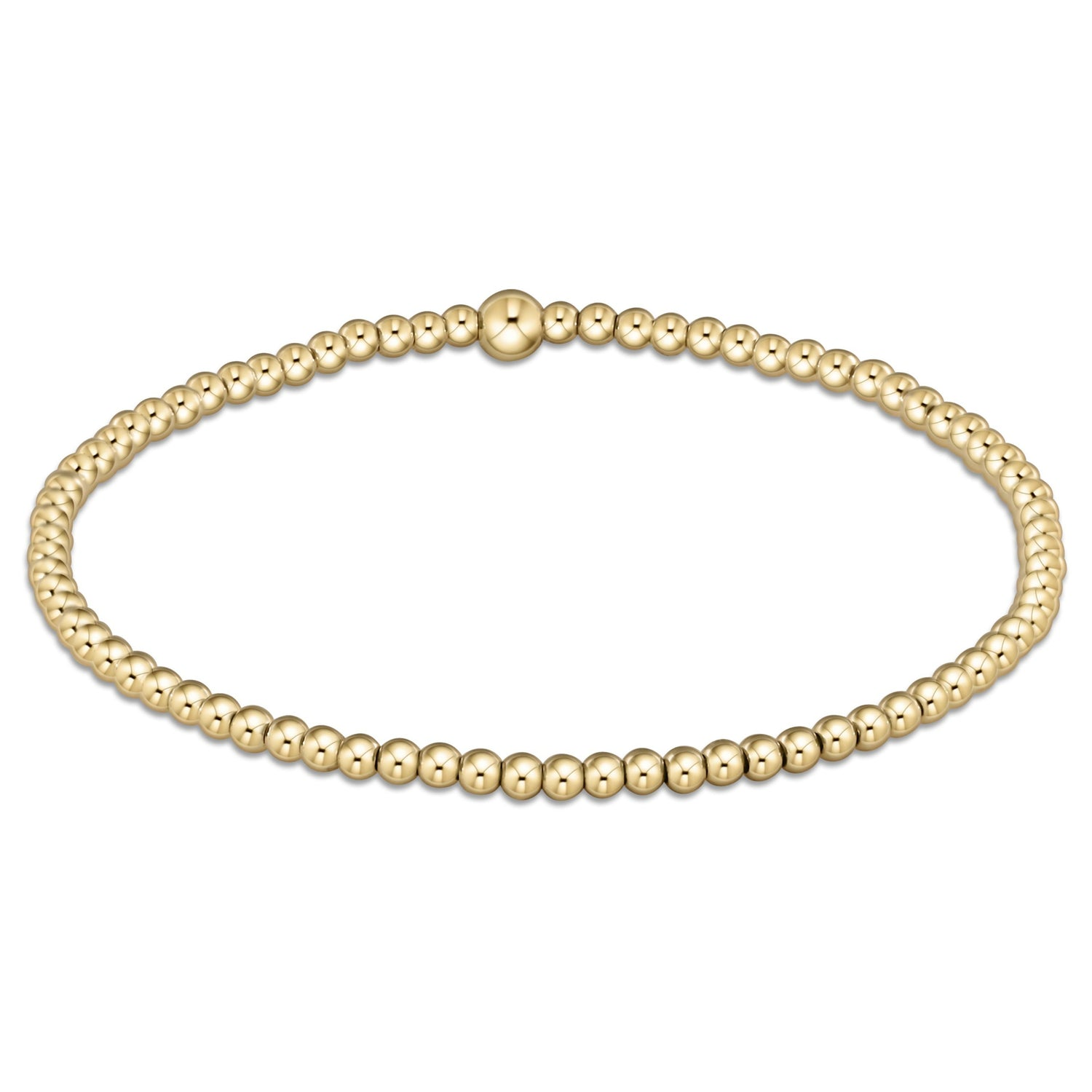 CLASSIC GOLD 2.5MM BEAD BRACEL