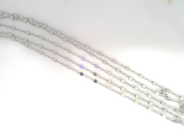 SS FIVE STRAND CUBE BRACELET
