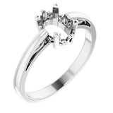 Scroll Setting® Solitaire Ring