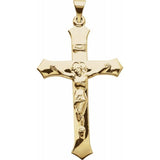 14K Yellow 47.3x25.5 mm Crucifix Pendant
