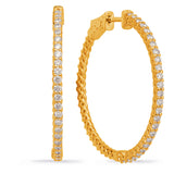 14 Kt Yellow Gold Hoops Earrings