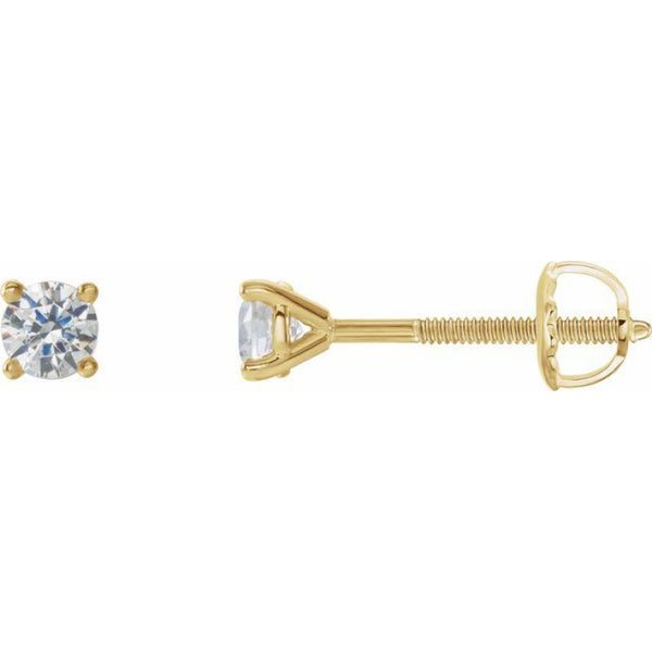 Round 4-Prong Stud Earrings - 29762WISF:6339:P – White's