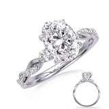 14 Kt White Gold Diamond Engagement Rings