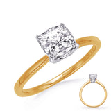 Yellow & White Gold Diamond Engagement