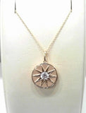 14K YG VALINA DIA PENDANT 1/4