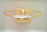 14K TWO TONE DIAMOND FLEXI BAN