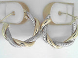 14K BICOLOR 2T TWIST PL/COL