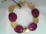 SS & YG PLATED ROYAL MERLOT OV