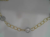 SS & YG PLATED RIPPLES NECKLAC