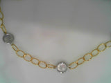 SS & YG PLATED RIPPLES NECKLAC