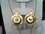 SS & YG PLATED  TRIPLET CIRCLE