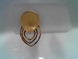 SS & YG PLATED PEAR ECHO EARRI