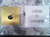 SILVER BRASS NECKLACE WITH GEM