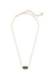 ELISA NECKLACE GOLD EMERALD CA