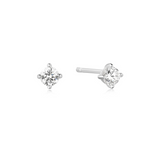 SILVER SOLITAIRE CZ STUDS