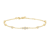 GOLD SPARKLING BEZEL CZ BRACEL