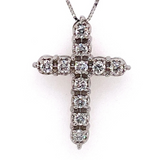 .50CTTW 11-STONE DIA CROSS MIR