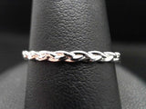 14K WHITE GOLD BRAIDED STACKAB