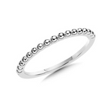 10K WG BEADED RING
