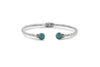 SS/18K 7MM ROUND AQUAMARINE TW