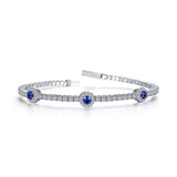 2.90 CTW Halo Station Flexible Tennis Bracelet