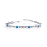 3.25 CTW Station Flexible Tennis Bracelet
