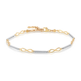 14KYW INFINITY DIA BRACELET, 1