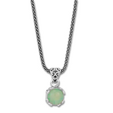 SS 7MM ROUND OPAL PENDANT ON P