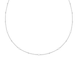 SILVER DISC STATION NECKLACE