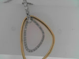 14K TWO TONE GOLD DIA PENDANT