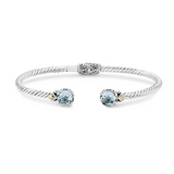 SS/18K 7MM ROUND BLUE TOPAZ TW