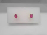 14KYG RUBY STUD EARRINGS, 1.24